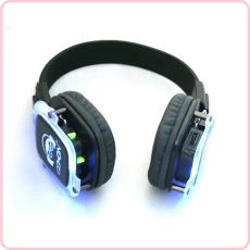 중국 RF-309는 LED 빛을 가진 침묵하는 디스코 헤드폰 침묵하는 DJ 헤드폰을 산다 제조업체