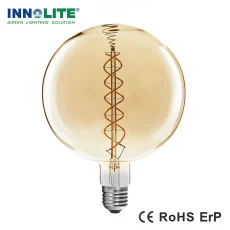 China Dimmable G300 curved double spiral LED filament bulb, China double spiral filament bulbs supplier, double spiral filament bulbs supplier in china manufacturer