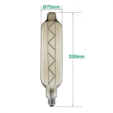 Chine XXL taille Tubular T75 or LED ampoules 7W, GU10 LED Spotlight fabricant Chine, Chine géant LED Filament Bulb fabricant fabricant