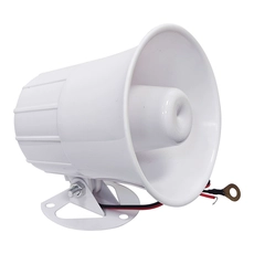 中国 白色警报器 12v 110db 高音扬声器线响喇叭警报器扬声器防盗报警系统适用于户外安全 制造商