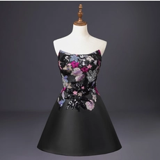 Chine Robe de mariée courte de fleur en dentelle à la main noire Robe de mariée fabricant