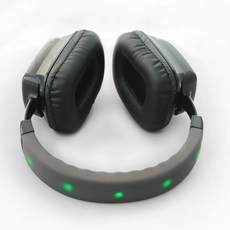 الصين RF-609 بيع كامل الأزياء 3 قنوات LED مصابيح LED الضوضاء النشطة إلغاء سماعة رأس استريو قابلة لإعادة الشحن للحفلات الصامتة والمؤتمر الصانع