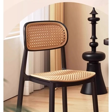 China Plastic Rattan Modern Dining Chair Breathable Backrest Outdoor Picnic Stool for Home and Commercial Use manufacturer