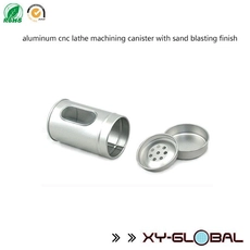 China aluminum cast manufactory, Aluminum CNC lathe machining canister with sand blasting finish manufacturer