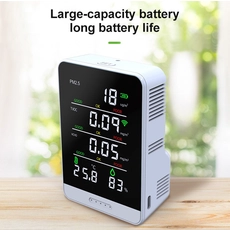 الصين درجة حرارة سطح المكتب والرطوبة مراقبة TVOC HCHO PM2.5 الهواء في الأماكن المغلقة مراقبة الجودة الصانع