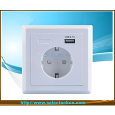 China Deutschland Sockel USB-Wand-Platte Ladegerät USB-18 Hersteller