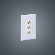 China RCA plate 120 type Hexagon 3-gaats ABS Kunststof inlegplaat voor multimedia fabrikant