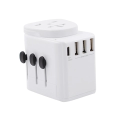 Cina L'adattatore da viaggio Global più sicuro ST-901D Tipo-C PD + QC USB * 4 Caricabatterie rapido con certificazione BS produttore