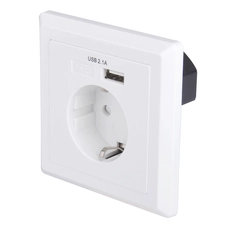 中国 USB-18ドイツ式EU Schukoソケット86 * 86タイプシングルポートUSBウォールプレート充電器 メーカー