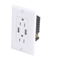 China ETL-Zertifizierung USB-Ladegerät Hochgeschwindigkeits-Universalsteckdose Dual-USB-Ladeanschlüsse USA-Steckdose USB-30 Hersteller