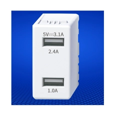 الصين USB شاحن الوحدة النمطية 5V 3.1A مقبس USB مقبس شاحن USB حجر الزاوية الصانع