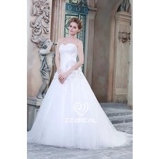 Chine Mode décolleté amie sans dossier fleurs à la main fabricant de robe de mariée fabricant