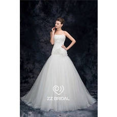 Chine Plein style sirène corsage perles fait dans la dentelle appliqued robe de mariée Chine fabricant fabricant