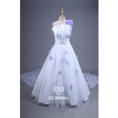Chine Dernières perles châle de pourpre fleurs à la main avec le fournisseur de robe de mariée fabricant