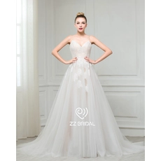 Chine ZZ Bridal 2017 spaghetti Strap Lace appliqués V-Back robe de mariée fabricant