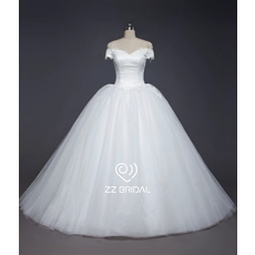 中国 zz 新娘脱肩花边球礼服婚纱礼服 制造商