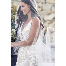 porcelana mejor deap v cuello y vestido de novia bohemio sin espalda vestido de sirena sin espalda fabricante