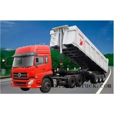 Tsina Dongfeng tatlong front axle dump semi-trailer para sa sale Manufacturer