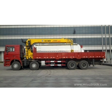 Tsina Shacman 8x4 srtaight arm cargo truck mounted crane china supplier for sale Manufacturer