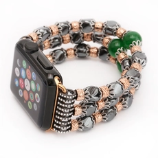 China Schöne und beeindruckende handgefertigte Hämatit Bead Apple Watch Band Hersteller