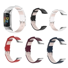 China CBFC5-08 Women Men Replacement Watchband PU Leather Watch Strap For Fitbit Charge 5 Band manufacturer