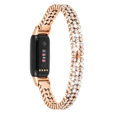 China CBFL06 Hot Sale Luxury Diamond Wristband Watch Strap Metal Band For Fitbit Luxe Accessories manufacturer
