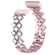 Chiny CBFV02 Luksusowa bransoletka diamentowa Pasek ze zegarkiem ze stali nierdzewnej dla Fitbit Versa 3 Sense producent
