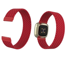 Çin CBFV10 Elastic Stretchable Woven Braided Solo Loop Strap For Fitbit Versa 3 Band üretici firma