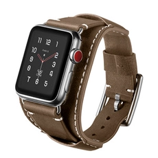 Çin CBIW103 Apple Watch Band Için 38mm 42mm 40mm 44mm Hakiki Deri Yedek Bant üretici firma