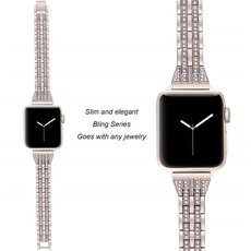 porcelana Banda de reloj de acero del diamante de la joyería de CBIW1031 Trendybay Luxury para iWatch fabricante