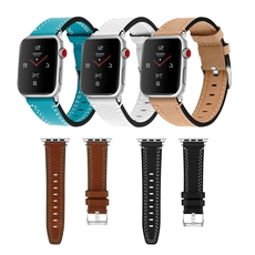 Китай CBIW261 Женские MES Натуральный кожаный ремень для Apple Watch Series SE 6 5 4 3 44 мм 40 мм 42 мм 38 мм производителя