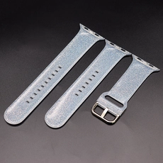 porcelana CBIW441 Forme la correa de silicona brillo transparente para las bandas de relojes de Apple fabricante