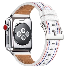 China CBIW451 Designer Luxe lederen horlogeband voor Apple Watch Series 7 6 5 4 3 Se horloge Lederen bandband fabrikant