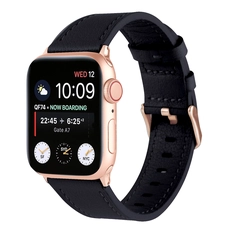 الصين CBIW497 حزام مراقبة معصم من الجلد الأصلي الفاخر لسلسلة Apple Watch Band Series SE 7 6 5 4 3 2 1 الصانع
