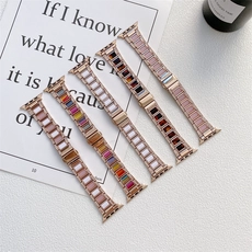 الصين CBIW502 Fashion Luxury Metal Resin Watch Band for Apple Watch 7 SE 6 5 4 3 2 1 الصانع