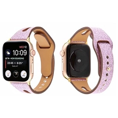 Çin CBIW69-1 Apple Bling Serisi İçin Bling Deri Saat Kayışı 1 2 3 4 üretici firma