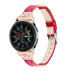 China CBSW204 Fashion 22mm Diamond Ceramics Genuine Leather WatchBand For Samsung Smart Watch Hersteller
