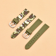 China CBUS03 18mm 20mm 22mm 24mm Camouflage Silikon Uhrenarmband Hersteller