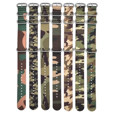 Chine CBUS106 One Morceau Armée militaire Camouflage Ceinture de montre Nylon montre 20mm 22mm fabricant
