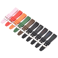 Chine CBUS202 20mm 21mm 22mm bandes de montre en silicone en caoutchouc souple pour bracelet Rolex Submariner fabricant