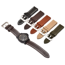 Chine CBUS303-PDH1 20mm 22mm 24mm 26mm Motif Crazy Horse Bracelets de montre en cuir véritable fabricant