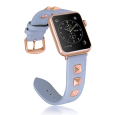 Çin Apple Watch için CBWB69 Trendybay Moda Perçin Hakiki Deri Yedek Kayış üretici firma