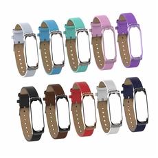 Çin CBXM406 Xiaomi Mi Band 4 Için Renkli Pu Deri Watch Band Kayışı üretici firma