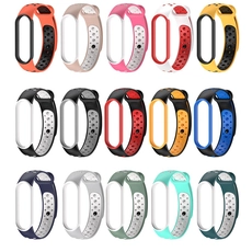 China CBXM563 Atmungsaktives zweifarbiges Silikonkautschukband für Xiaomi Mi Band 5 Hersteller