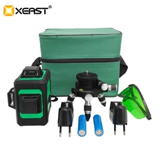 الصين XEAST XE-66D 12 خطوط مستويات الليزر الأخضر الذاتي الإستواء 360 خط أفقي وعامودي الصليب سوبر قوية الأخضر الليزر شعاع الصانع