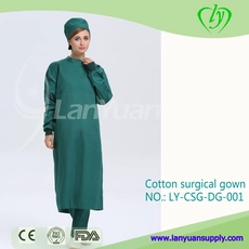 porcelana Bata quirúrgica de algodón verde oscuro fabricante