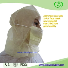 Chine Capuchon jetable PP Capuchon avec masque et barbe fabricant