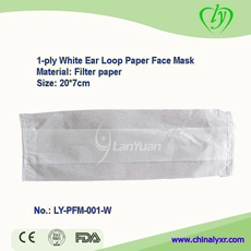 China I-lagig Weiß Ohrbügel Papier Gesichtsmaske Hersteller