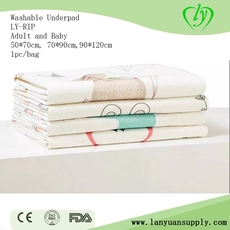 China Produzent bedrucktes Baumwollwaschbaby unter Pad Hersteller