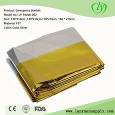 China Waterproof Polyfoam Emergency keep warm Foil Rescue Blanket manufacturer